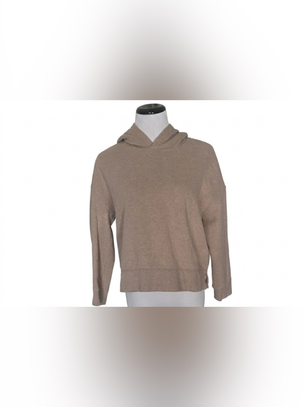 Rails Nico Hoodie Womens XS Heather Camel Beige Cotton Blend Pullover Crop